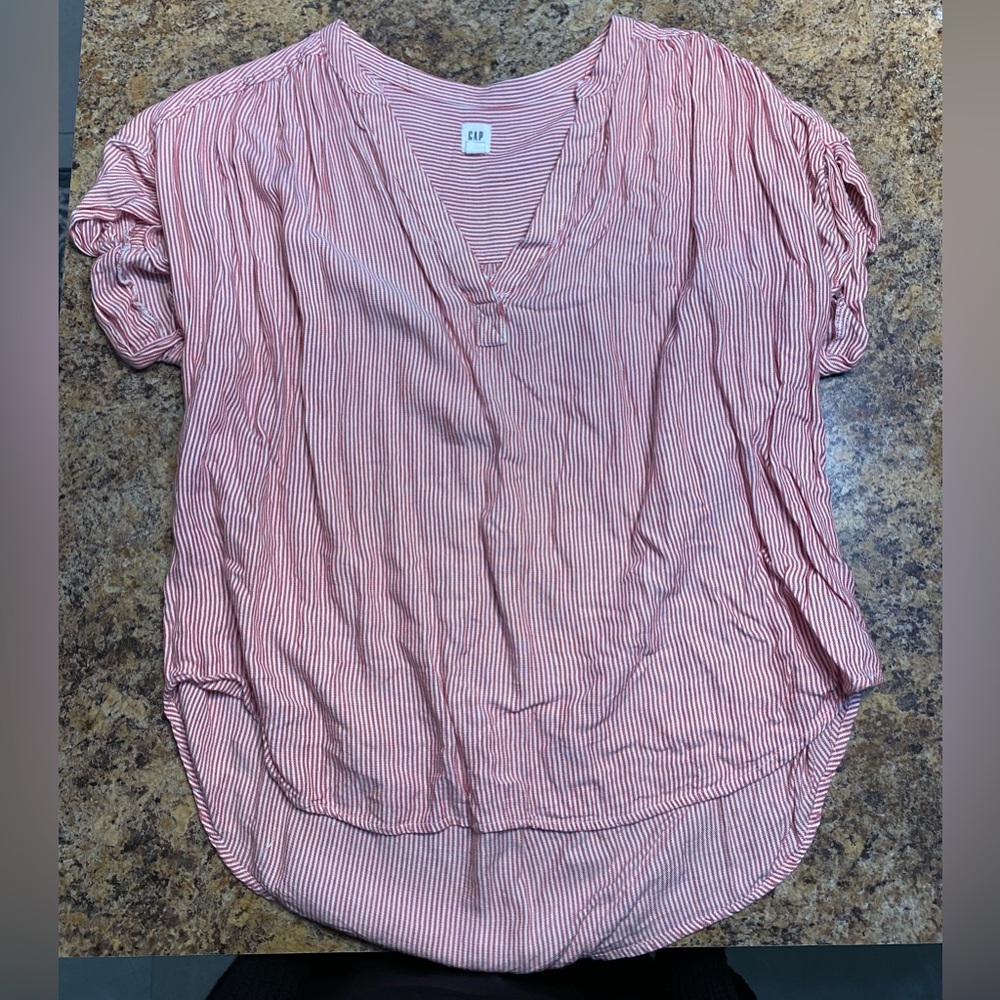 Gap | Large Red and White Striped Top